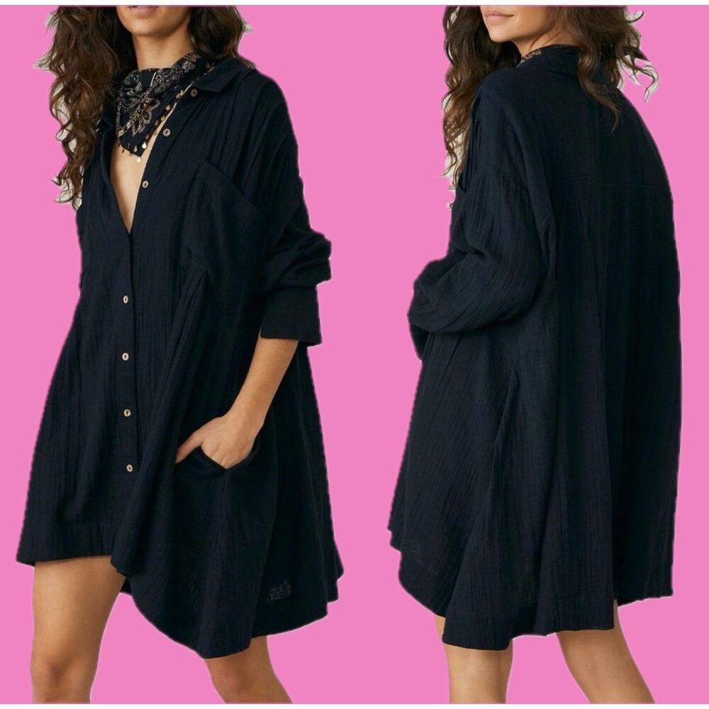 Free People Voyager Shirt Dress – Size Medium - Picture 1 of 8